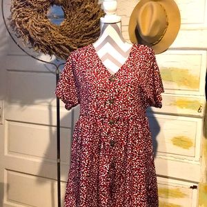 Shein - leopard print babydoll dress size Xs